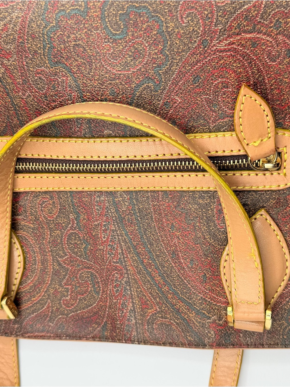 Etro Milano Paisley Coated Canvas Tote 👜 - Picture 16 of 17